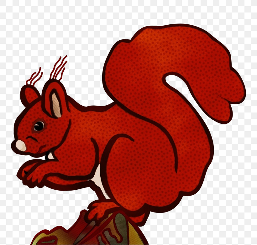 Squirrels Rodents Cartoon Character Tail, PNG, 800x784px, Watercolor, Biology, Cartoon, Character, Paint Download Free