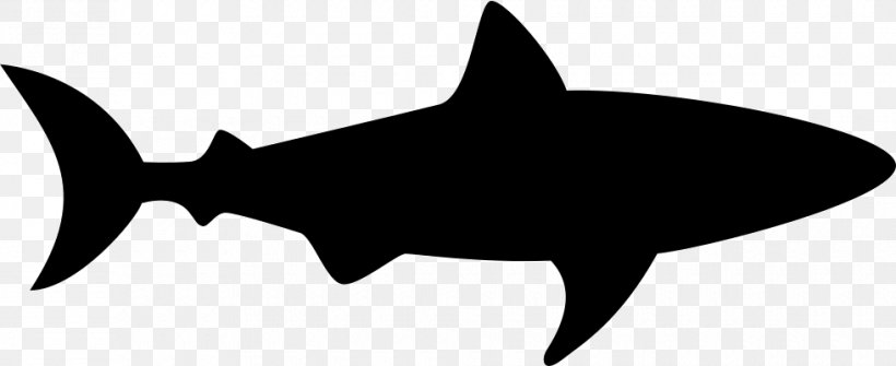 Great White Shark Silhouette Clip Art, PNG, 980x401px, Shark, Art, Black, Black And White, Bull Shark Download Free