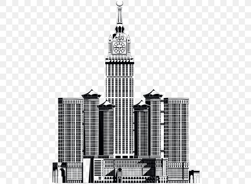 Black And White Skyscraper Clip Art, PNG, 500x600px, Black And White, Architecture, Building, City, Condominium Download Free