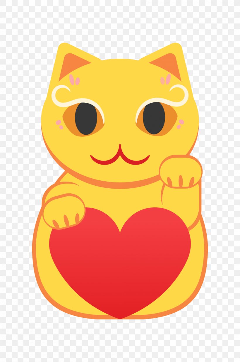Red And Yellow Lucky Cat., PNG, 1000x1505px, Yellow, Black, Blue, Cat, Color Download Free