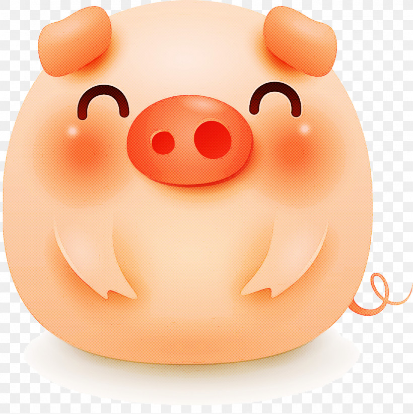 Cute Pig, PNG, 1098x1100px, Cute Pig, Cartoon, Nose, Orange, Pink Download Free