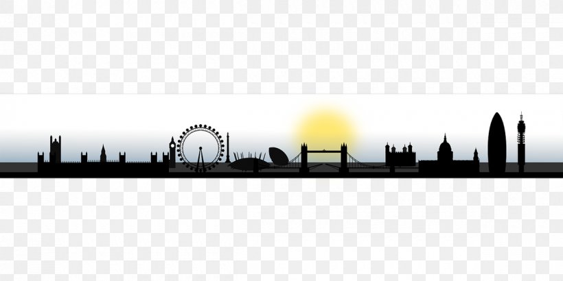 Skyline London Skyscraper Vector Graphics Silhouette, PNG, 1200x600px ...