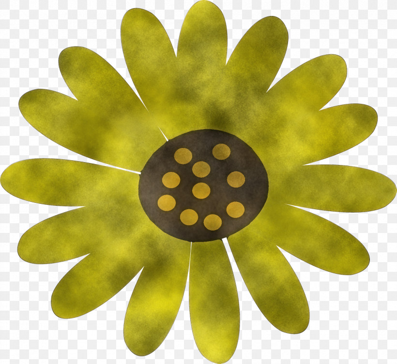 Sunflower, PNG, 1669x1527px, Yellow, Daisy Family, Flower, Green, Petal Download Free