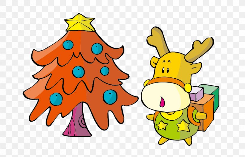 Christmas Tree Christmas Eve, PNG, 853x549px, Christmas, Art, Artwork, Cartoon, Christmas Decoration Download Free