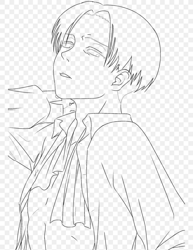 Levi Line Art Eren Yeager Attack On Titan Sketch, PNG, 752x1063px, Watercolor, Cartoon, Flower, Frame, Heart Download Free