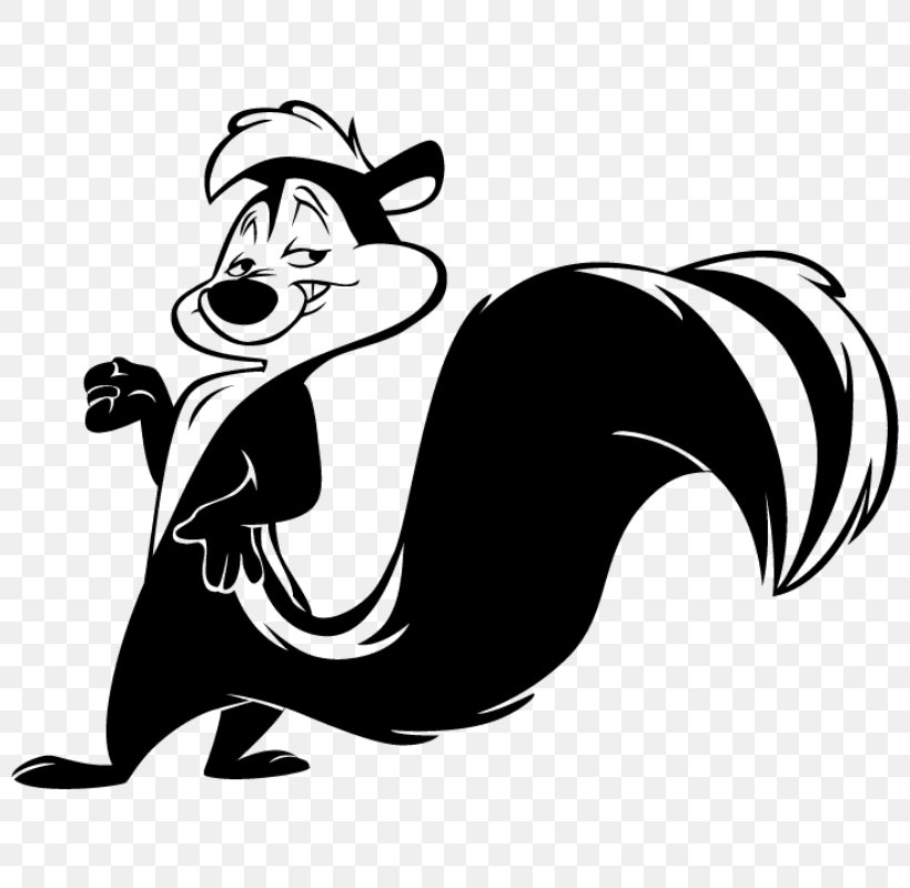 Pepé Le Pew Looney Tunes Merrie Melodies Cartoon, PNG, 800x800px, Watercolor, Cartoon, Flower, Frame, Heart Download Free
