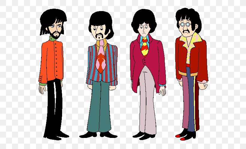 The Beatles Love Yellow Submarine Help!, PNG, 627x498px, Beatles, Art, Cartoon, Costume, Fiction Download Free
