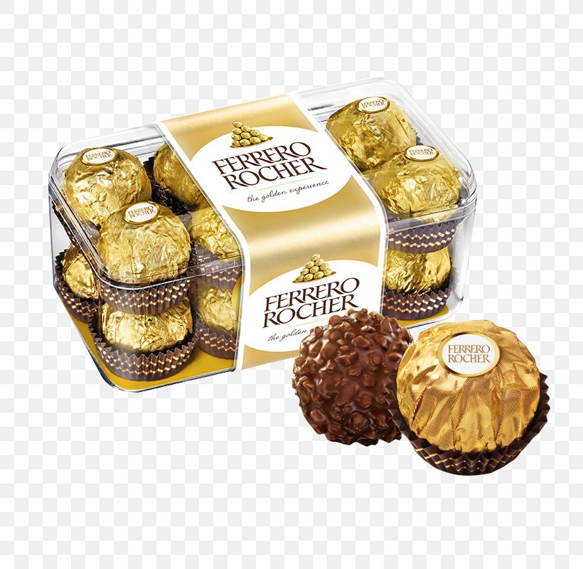 Ferrero Rocher Raffaello Praline Chocolate Ferrero SpA, PNG, 800x800px, Ferrero Rocher, Candy, Chocolate, Cocoa Solids, Confectionery Download Free