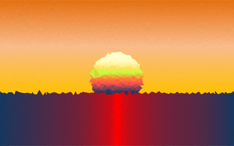 Low Poly Sunset Clip Art, PNG, 2400x1502px, Low Poly, Afterglow, Atmosphere, Dawn, Daytime Download Free