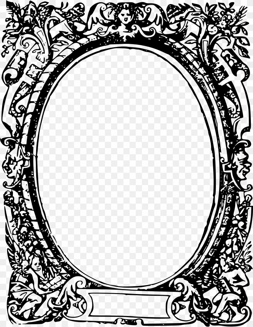 Picture Frames Photography Clip Art, PNG, 1856x2400px, Picture Frames, Area, Black And White, Digital Photo Frame, Drawing Download Free