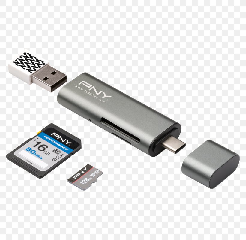 USB Flash Drives PNY Technologies Memory Card Readers, PNG, 800x800px, Usb Flash Drives, Adapter, Card Reader, Computer Component, Computer Data Storage Download Free