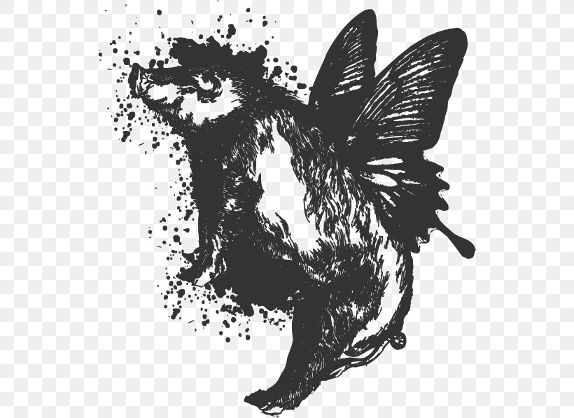 Wild Boar Illustration, PNG, 540x597px, Wild Boar, Animal, Art, Black And White, Butterfly Download Free