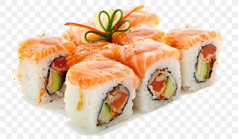 Sushi Japanese Cuisine Asian Cuisine Chinese Cuisine Seafood, PNG, 808x480px, Sushi, Appetizer, Asian Cuisine, Asian Food, Buffet Download Free
