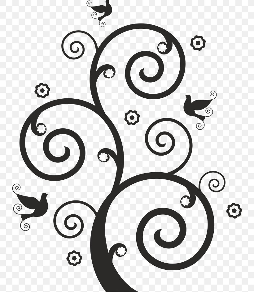 Wall Decal Graphic Design Vector Graphics, PNG, 742x944px, Wall Decal, Area, Black And White, Body Jewelry, Decal Download Free