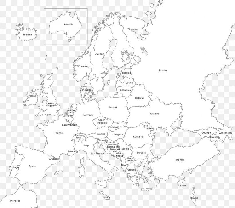 Europe World Map Black And White Blank Map Png 1200x1064px