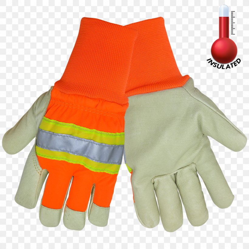 Glove High-visibility Clothing Personal Protective Equipment Retroreflective Sheeting Leather, PNG, 1000x1000px, Glove, Artificial Leather, Bicycle Glove, Clothing, Coat Download Free