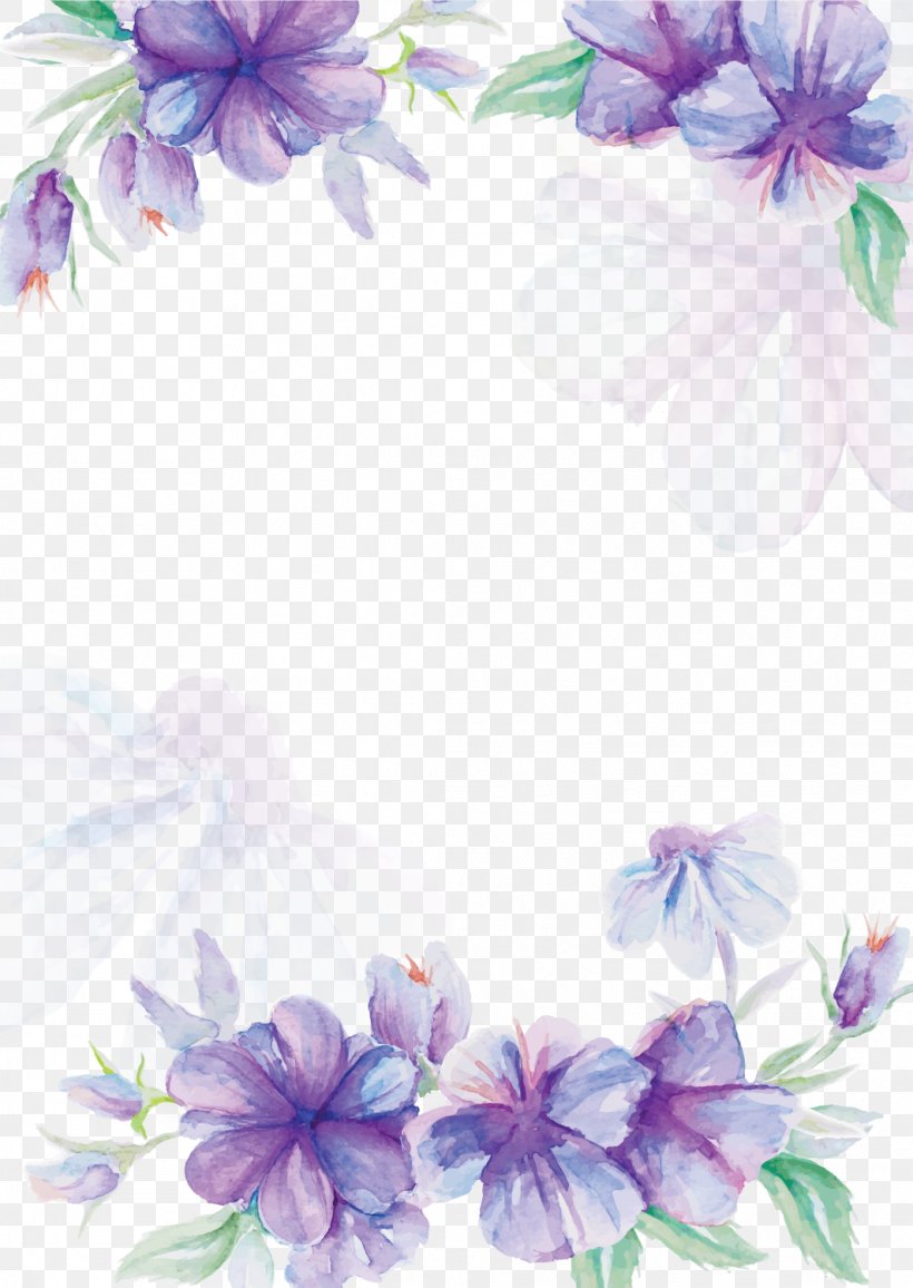 Wedding Invitation Flower Watercolor Painting Purple, PNG, 1064x1500px, Wedding Invitation, Blue, Color, Convite, Flora Download Free