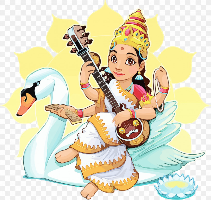 Cartoon Indian Musical Instruments Musical Instrument, PNG, 3000x2836px, Vasant Panchami, Basant Panchami, Cartoon, Indian Musical Instruments, Musical Instrument Download Free