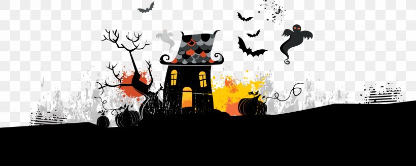 Halloween Poster Clip Art, PNG, 4870x1946px, Halloween, Art, Brand, Ghost, Haunted Attraction Download Free