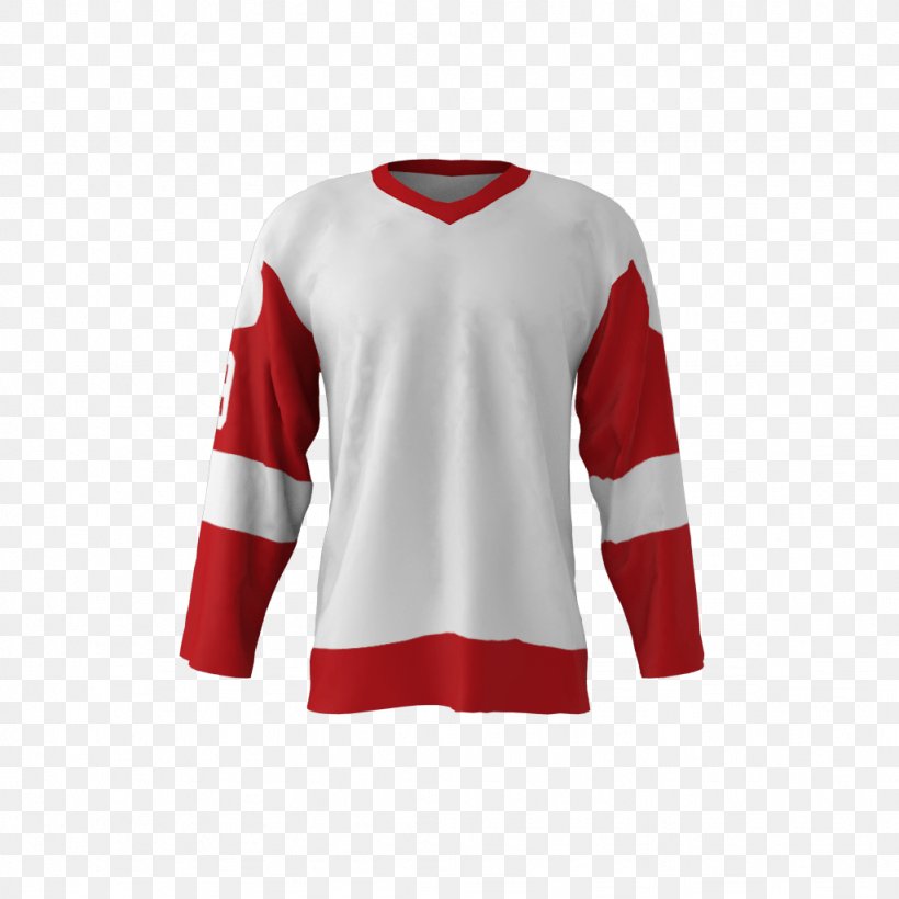 Hockey Jersey Sleeve T-shirt Sweater, PNG, 1024x1024px, Jersey, Clothing, Dyesublimation Printer, Hockey, Hockey Jersey Download Free