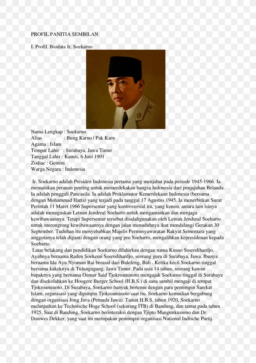 Panitia Sembilan Document Politician President Of Indonesia Preparatory Committee For Indonesian Independence, PNG, 1653x2339px, Document, Constitution Of Indonesia, Deodoro Da Fonseca, Javanese, Media Download Free
