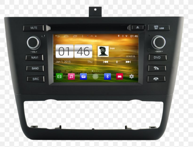 BMW 1 Series (E87) Car GPS Navigation Systems, PNG, 829x630px, Bmw 1 Series, Android, Automotive Navigation System, Backup Camera, Bmw Download Free