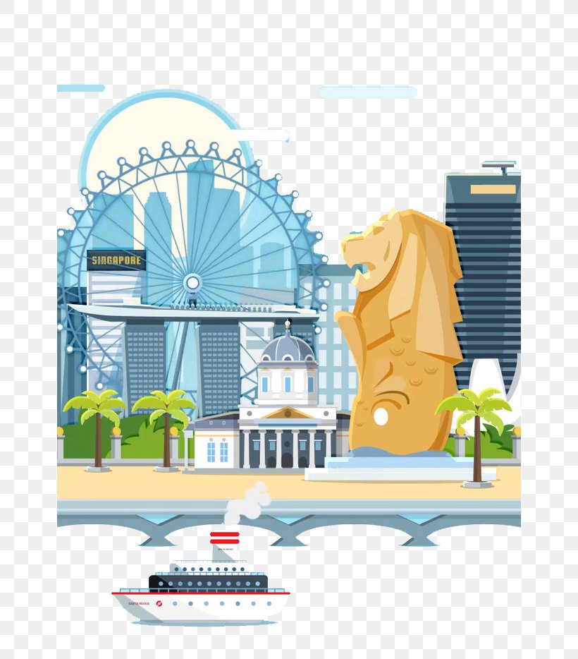 Singapore Cartoon Illustration, PNG, 658x934px, Singapore, Architecture, Area, Art, Behance Download Free