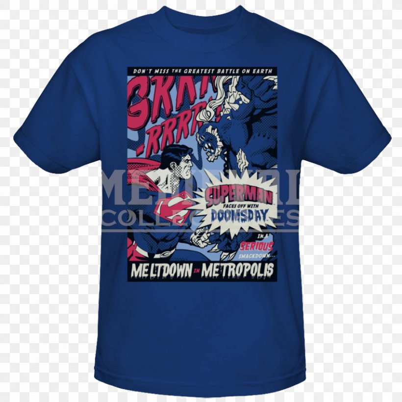 T-shirt Doomsday Superman Sleeve, PNG, 850x850px, Tshirt, Active Shirt, Blue, Brand, Clothing Download Free
