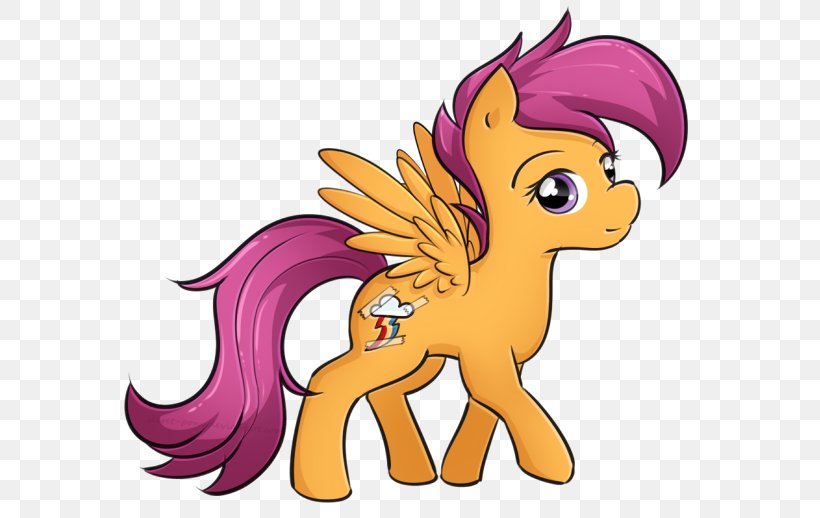 Pony Scootaloo Rainbow Dash Cutie Mark Crusaders DeviantArt, PNG, 597x518px, Pony, Animal Figure, Art, Babs Seed, Carnivoran Download Free