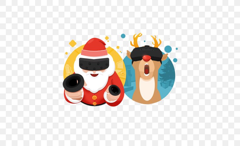 Santa Claus Elk Reindeer Christmas Illustration, PNG, 500x500px, Santa Claus, Art, Christmas, Elk, Fictional Character Download Free