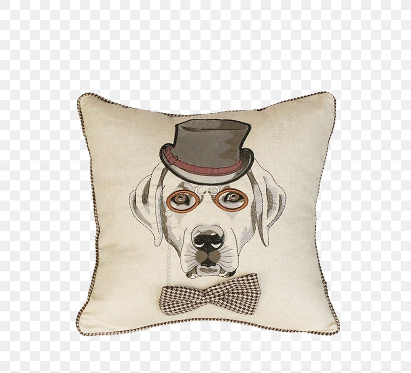 Throw Pillow Dog Cotton, PNG, 740x744px, Pillow, Chair, Cotton, Couch, Cushion Download Free