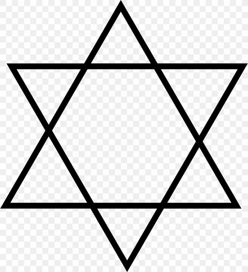 Star Of David Vector Graphics Judaism Hexagram Illustration, PNG, 892x980px, Star Of David, Area, Black, Black And White, David Download Free