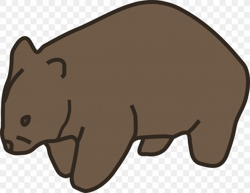 Wombat Clip Art, PNG, 2400x1859px, Wombat, Bear, Blogger, Carnivoran, Cartoon Download Free