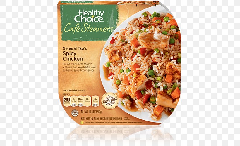 Fried Rice Healthy Choice TV Dinner Recipe, PNG, 500x500px, Fried Rice, Calorie, Chicken As Food, Commodity, Cuisine Download Free