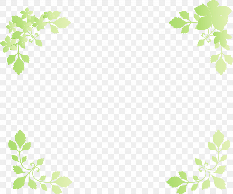 Ivy, PNG, 3000x2492px, Corner Frame, Green, Ivy, Leaf, Paint Download Free