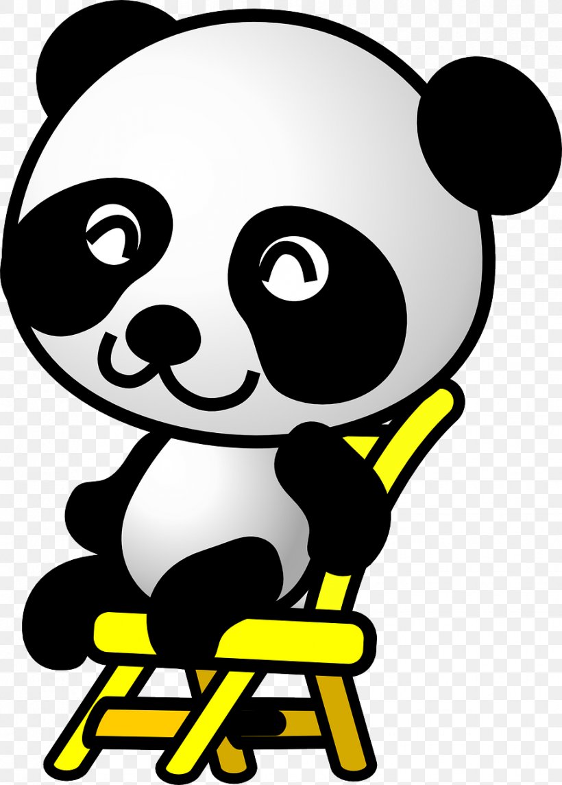 Giant Panda Bear Cartoon Clip Art, PNG, 917x1280px, Giant Panda, Art, Artwork, Bear, Black And White Download Free