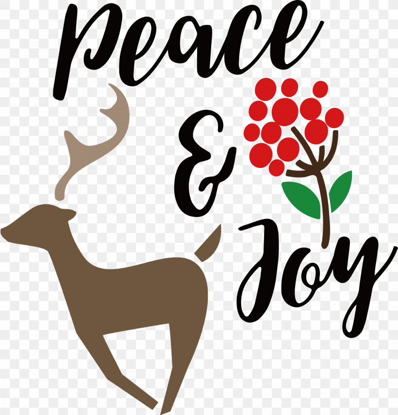 Peace And Joy, PNG, 2874x3000px, Peace And Joy, Antler, Christmas Day, Deer, Holiday Download Free