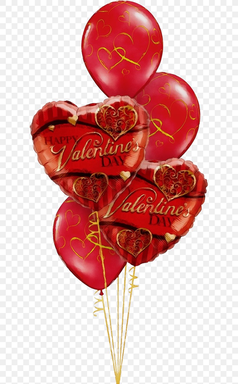 Valentine's Day, PNG, 615x1325px, Watercolor, Balloon, Event, Heart, Holiday Download Free