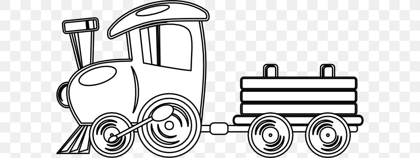 Train Rail Transport Passenger Car Clip Art, PNG, 600x310px, Train, Auto Part, Automotive Design, Black And White, Caboose Download Free