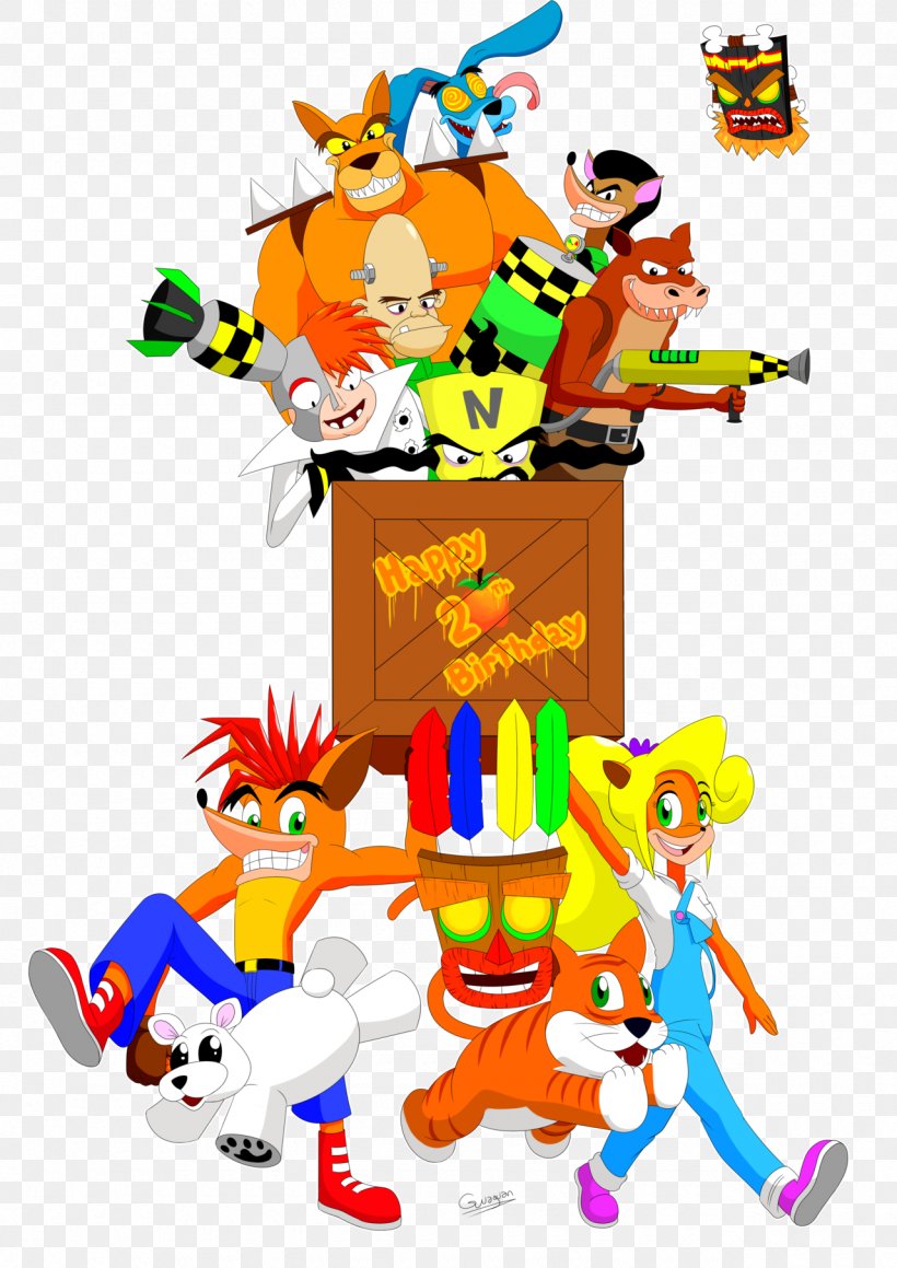 Guaguan Fan Art Crash Bandicoot Birthday, PNG, 1280x1810px, Art, Artwork, Birthday, Cartoon, Coco Bandicoot Download Free