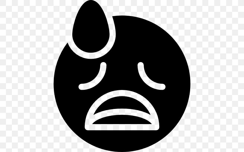 Emoticon Smiley Sadness Clip Art, PNG, 512x512px, Emoticon, Black, Black And White, Emotion, Face Download Free