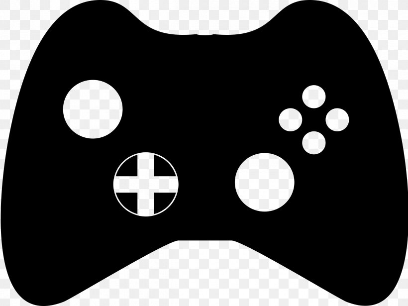 Black & White Xbox 360 Controller Game Controller Clip Art, PNG, 2400x1800px, Black White, All Xbox Accessory, Black, Black And White, Game Controller Download Free