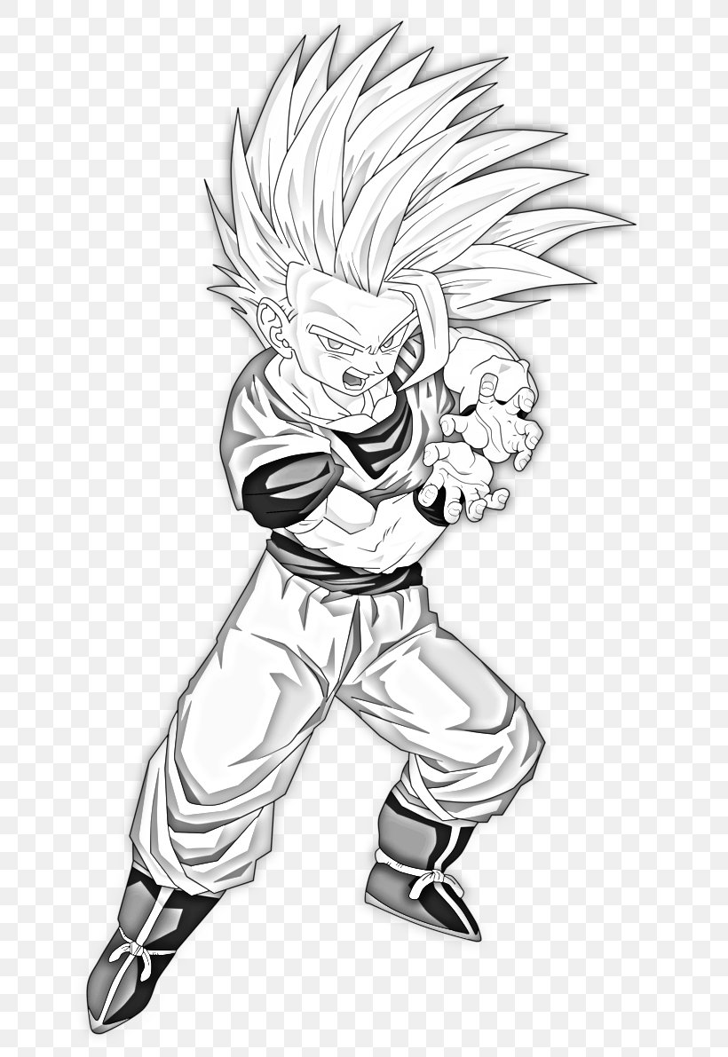 Gohan Goku Super Saiyan Drawing Dragon Ball, PNG, 671x1191px, Watercolor, Cartoon, Flower, Frame, Heart Download Free