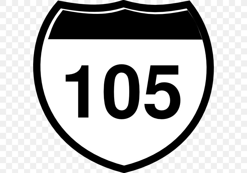 Interstate 110 And State Route 110 Interstate 105 US Interstate Highway System Interstate 35, PNG, 600x573px, Interstate 110 And State Route 110, Area, Black And White, Brand, Drawing Download Free