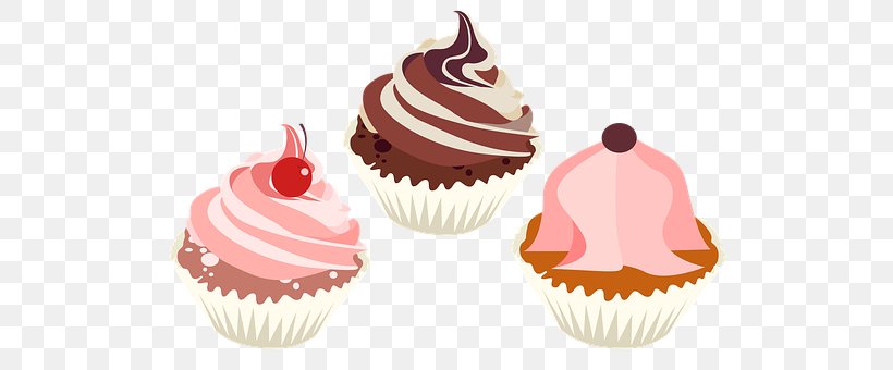 Cupcake Bakery Ice Cream Milk Petit Four, PNG, 544x340px, Cupcake, Bake Sale, Bakery, Baking, Buttercream Download Free