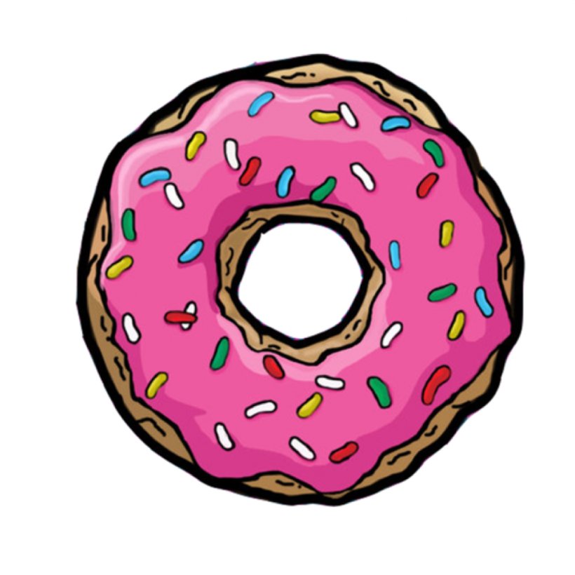Homer Simpson Donuts Drawing Bakery Sprinkles, PNG, 1024x1024px, Watercolor, Cartoon, Flower, Frame, Heart Download Free