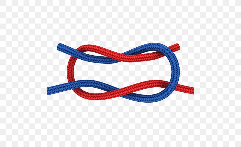 Reef Knot Rope Figure-eight Knot How-to, PNG, 500x500px, Knot, Bowline On A Bight, Buttonhole, Dynamic Rope, Electric Blue Download Free