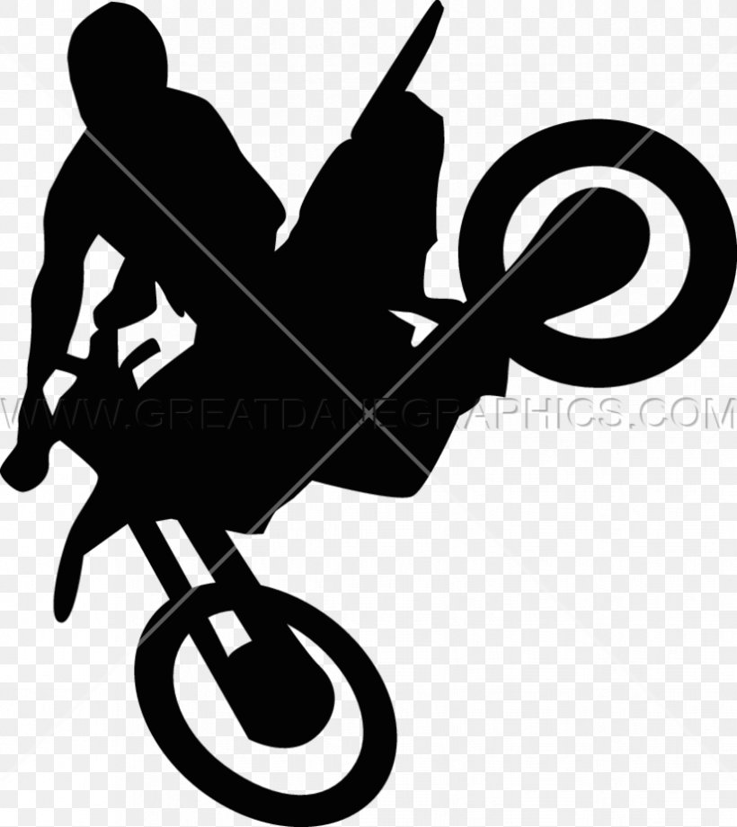 Motocross Bicycle Printed T-shirt Motorcycle Black, PNG, 825x927px, Motocross, Bicycle, Black, Black And White, Bmx Download Free