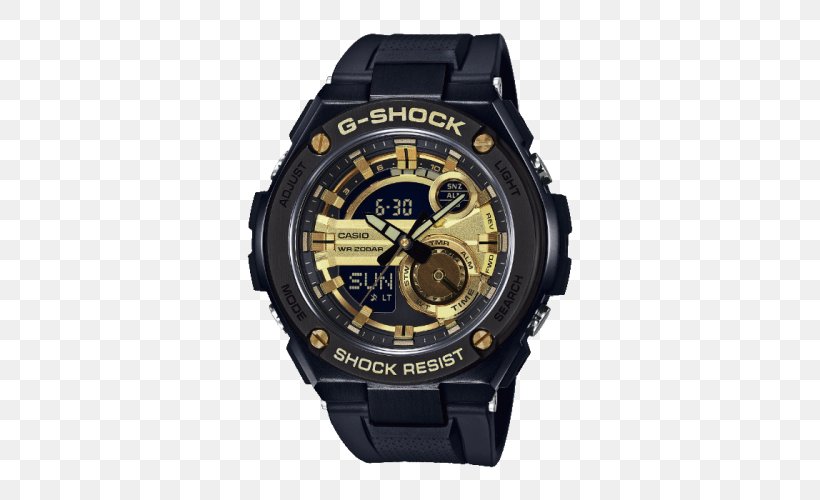 Shock-resistant Watch G-Shock Water Resistant Mark Chronograph, PNG, 500x500px, Watch, Brand, Casio, Chronograph, Gold Download Free