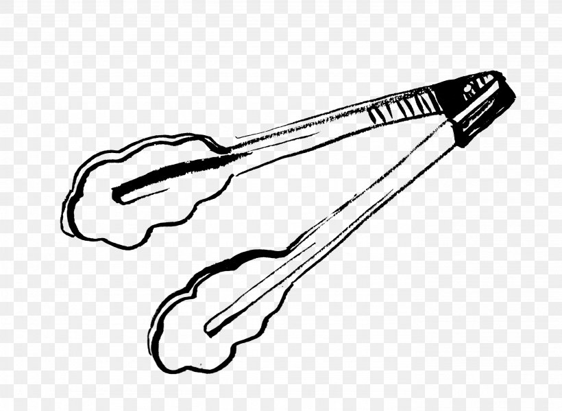 Drawing Tongs Barbecue YouTube Tool, PNG, 2772x2028px, Drawing, Auto Part, Barbecue, Big Green Egg, Black And White Download Free